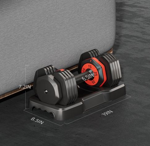 Adjustable Dumbbell Set, 10 In 1 Free Dumbbell For Men And Women, Black Dumbbell For Home Gym, Full Body Workout Fitness, Fast Adjust By Turning
