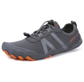 Couples fitness sneakers outdoor beach swimming shoes anti-slip wear-resistant men's and women's running shoes yoga shoes professional upstream s (Color: Dark grey, size: 42)