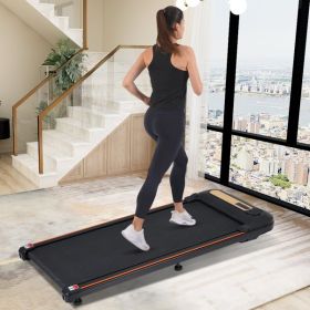 Wood Grain Decorative Walking Mat, Treadmill Under Home Office Desk (Color: Black)